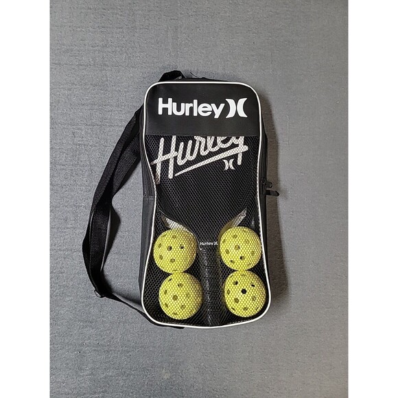 Hurley Pickleball Set with Carrying Case NWT 2 Paddles & 4 Balls Comfort Grip - Picture 1 of 4
